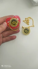 Chupete de bebé de adorno dorado, cadena de Clip sin BPA de silicona, pezón de diamantes de imitación infantil, regalo de ducha de 0 a 18 meses, 6 colores