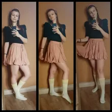 Surmiitro-Falda corta de gasa blanca y negra para mujer, Falda corta Coreana de cintura alta, plisada, Mini, estética, para verano, 2021