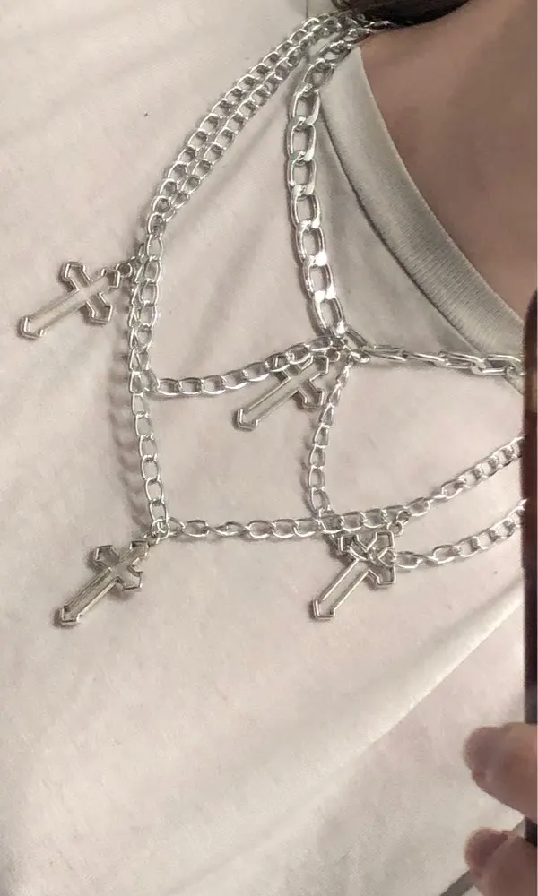 Chain Necklaces with Hollow Cross Pendants photo review