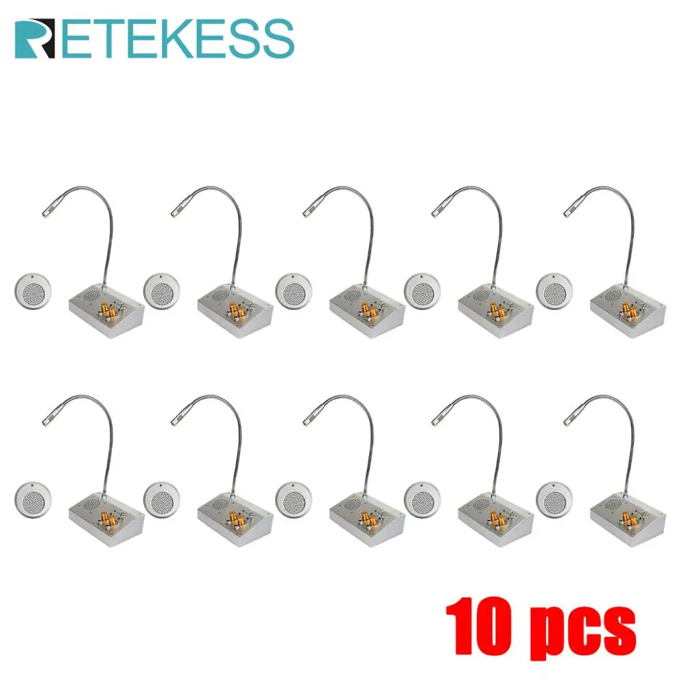 10pcs RETEKESS TW103 2WDual Way Window Counter Intercom Voice System ForBank Office Store station hall pharmacy intercomunicador |