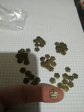50 Uds. De abalorios hechos a mano de flores chapados en bronce antiguo de 8x8mm colgante: DIY para collar de pulsera