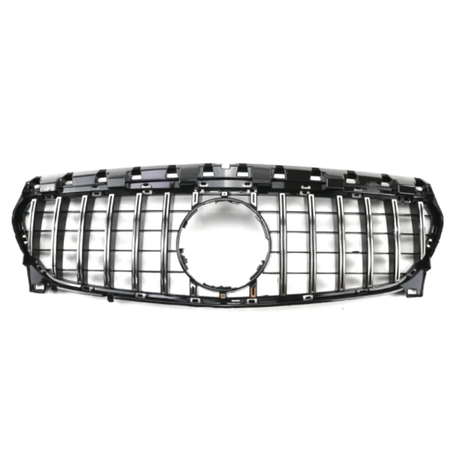 Front Bumper Grille For Mercedes Benz CLA Class W117 2013-2016 Sport Racing Grill GT Style Diamond Facelift ABS Auto Accessories lund bug deflector