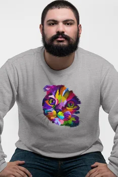 

Angemiel Wear Kitty Gray Men 'S Sweatshirt