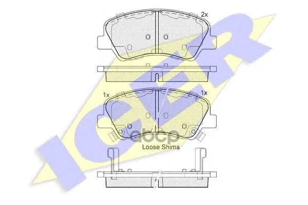 182035_колодки Дисковые Передние! Hyundai Solaris/Accent, Kia Rio All 11 Icer 182035 Icer арт. 182035