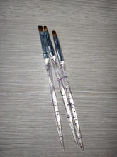 Pincel de Gel UV para manicura profesional, pincel acrílico transparente para arte de uñas, pintura, dibujo, herramientas de fototerapia, 3/7 Uds.