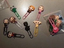 Marcapáginas de película para libros, Clips de papel para maestro de la escuela, punto de libro suministros de oficina, amigos, regalo de Navidad, 8 Uds.