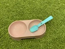 New Cat Dog Double Pet Bowls Feeding and Drinking Bowls Food Water Feeder for Dog Puppy