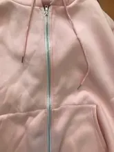 Winter Sweatshirt Hoodie Tops Woman Clothes Oversized Velvet Gray Zipper-Up Black White