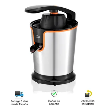 

Electric arm juicer, 85w, Inox steel, powerful motor, pressure lever, anti-drip system, orange (sytech)