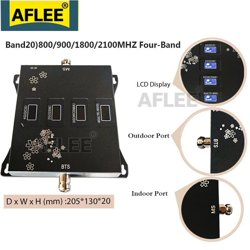 Four-Band B20 800 900 1800 2100mhz Mobile Signal
