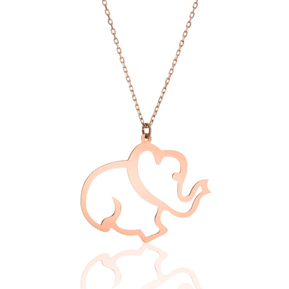 

Elephant Pendant Necklace Jewelry 2.5 cm 925 Sterling Silver 45cm Chain