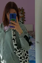 Bolso de mano con estampado de vaca para mujer, bandolera de gran capacidad, informal, sencilla, a la moda