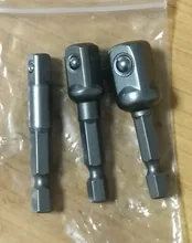 Juego de llaves de vástago hexagonal para taladro eléctrico, 3 uds., taladro para enchufes, adaptador de extensión de broca, 1/4, 3/8, 1/2