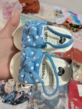 Zapatos de princesa con moño para niñas recién nacidas, sandalias antideslizantes de algodón de 0 a 18 meses para verano