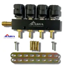 Форсунки ALASKA 4 цилиндра ГБО LPG CNG ГАЗ Рампа 3Ом ТИП 30 Инжектор