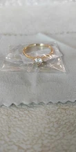 Wedding Rings For Women Classic 1 Carat AAA+ Zircon Light Gold Color Engagement Anniversary