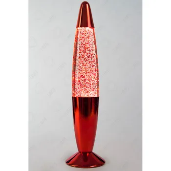 

Lava-lamp 35 cm chrome red/sequins (Glitter)