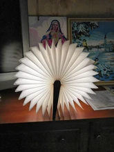 Table-Lamp Desk Led-Book Night-Light Wooden Magnetic Home-Decoration Foldable Creative