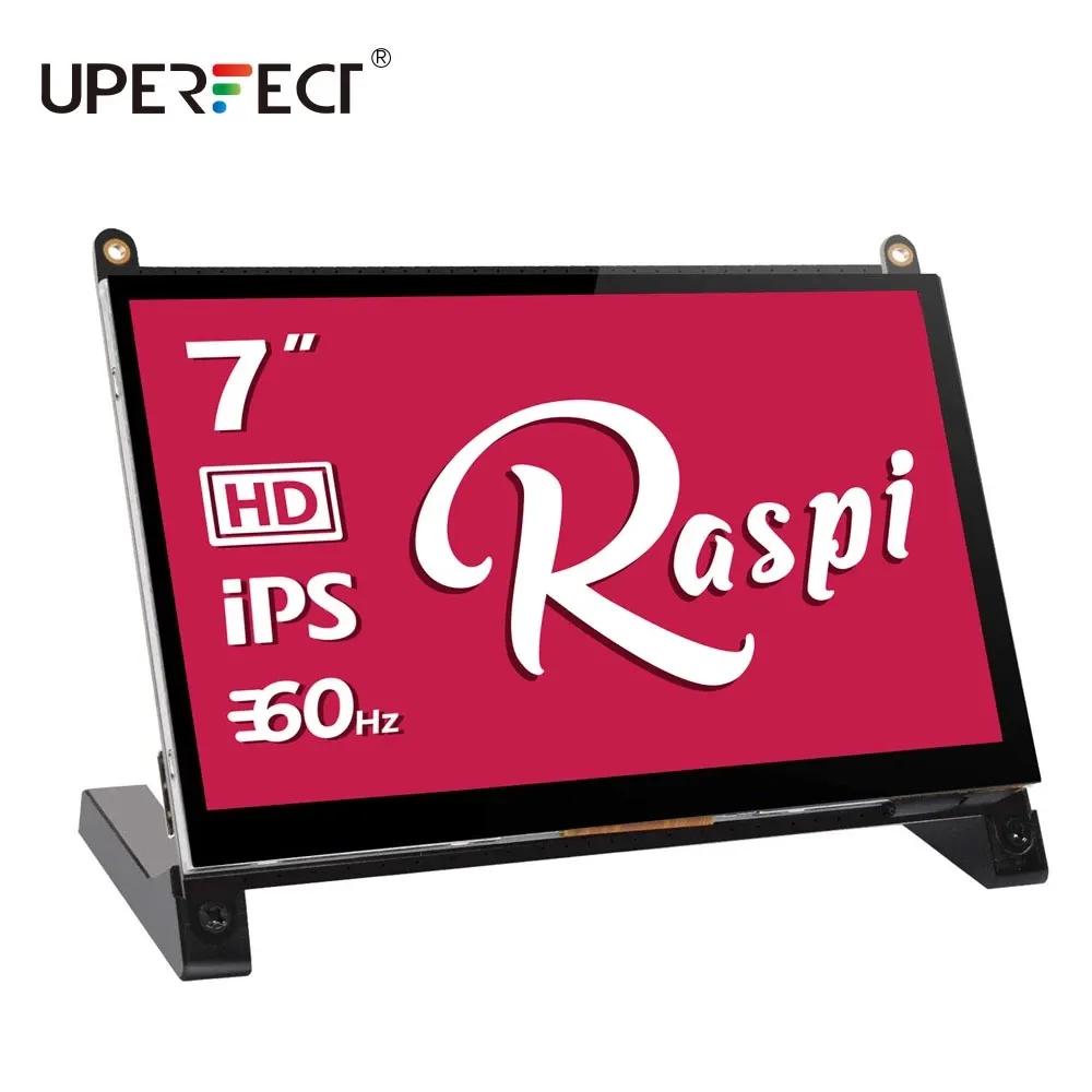 Adjustable Angle IPS Capacitive Display 1024x600 Portable Monitor with Acrylic Case 7 inch Screen Win10 IOT and Laptops Compatible with Raspberry Pi 4 Touch Function 
