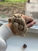 Diadema de nailon con nudo chino para bebé, bandana trenzada para bebé, accesorios para el cabello para niña, turbante para recién nacido, JFNY074