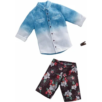

Clothes for dolls Barbie "outfit for Ken" denim shirt