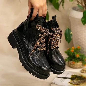 

Janne Black Patent Leather Women 'S Boots, Leopard Pattern, 2021 Winter Season, The Latest Fashion, Fleece Inner Lining, Orthopedic Thermo Soles, Postal , Shoe , Sneaker , Heel , Booty , Bottine , Leather , Prada , Bag