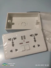 Power-Socket Switched Outlet Port Led-Indicator Dual-Usb-Charger Wall Universal Delviz