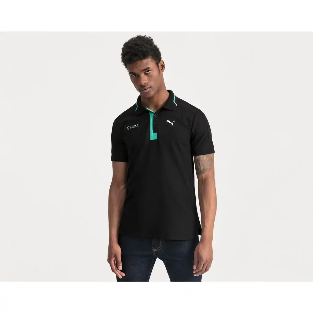 puma black polo t shirt