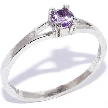 

Silver Wings ring with silver Amethyst