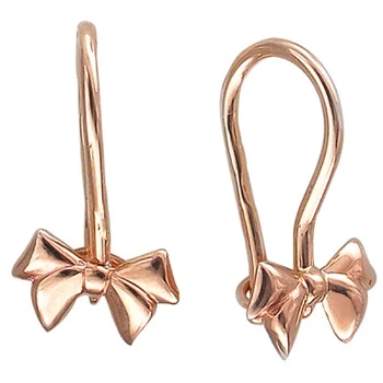 

Esthete red gold bows earrings