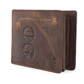 

Wildzone wallet in greased leather collection Tornado (Brown)