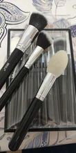 Conjunto de negras brochas maquillaje BEILI, brochas profesionales de pelo Natural de cabra, brochas para base de maquillaje en polvo, brochas para mezclar ojos y maquillaje