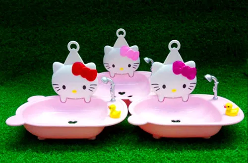 Pink Hello kitty прекрасный присоска типа мыльница слива воды мыло держатель KX-1901 - Цвет: Pink