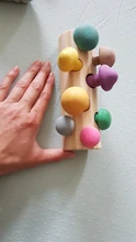 Bloques de arcoíris de madera Montessori para bebé, juego de recolección de setas, juguetes educativos de madera para bebé, ensamblaje a juego con forma de desarrollo