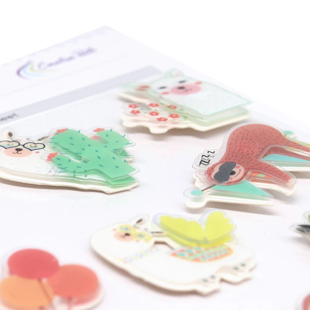 Creative Path Dreaming Sloth Alpaca 3D-Telefonaufkleber, niedliche Wildtime-Deko-Aufkleber für Scrapbooking, Journaling, Laptop, Kartenherstellung – Detail 7