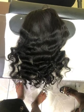 Suelto ola peluca 30 pulgadas frente de encaje pelucas de cabello humano para mujeres 5x5x5 cierre peluca peruana suelta peluca con malla Frontal de la onda suelta peluca Frontal
