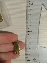 NAIERDI-Mini bisagras de mariposa para puerta, oro, plata, bronce gabinete, cajón, joyería, decoración, bisagra para muebles, 10 Uds.