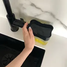 Soap-Pump-Dispenser Liquid-Dispenser-Container Soap-Organizer Sponge-Holder Kitchen-Cleaner-Tools