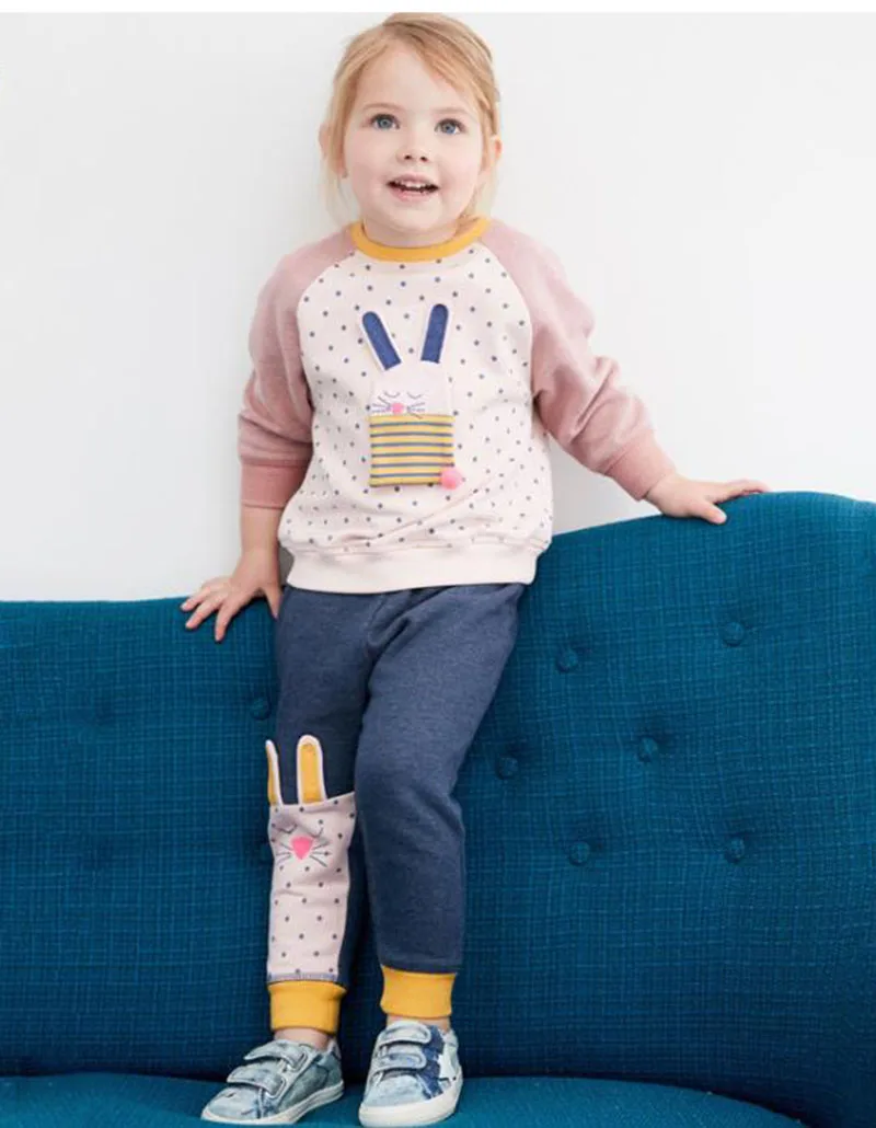 Brand Quality 100% Terry Cotton Sweater Baby Girl Clothes Long Sleeve Children's Clothing Bebe Kids t shirt Hoodies Girls Blouse | Мать и