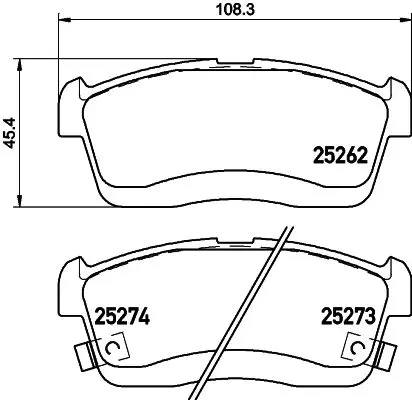 Колодки тормозные дисковые HELLA 8DB355028-861