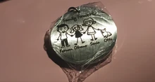 Keychain Custom Engraved Kids Keyring Gifts Stainless-Steel Personalized Family Daughter