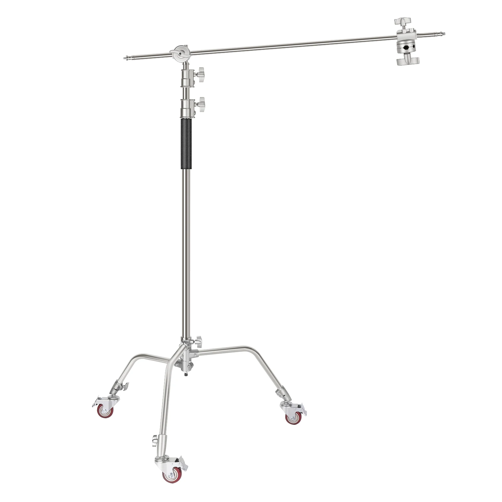 US $106.78 Neewer Pro 100 Metal C Stand Light Stand with Wheels Max Height 108ft330cm Adjustable Reflector Stand with 4ft120cm Boom