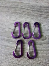 Hebilla de bloqueo de aleación de aluminio multiuso, gancho de pesca, llavero, mosquetón, accesorios para mochila al aire libre, 5 uds.