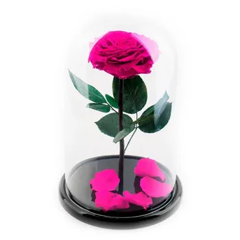 

Rose in a flask premium pink 27*15*8 cm