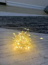 Lights Led-String Battery-Operated Firecracker Fairy Party Copper-Wire Christmas-Window