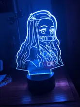 Led-Night-Light Bedroom Decor Zenitsu-Figure Gift Acrylic No-Yaiba-Lamp Demon Slayer