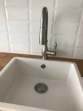 Quyanre negro grifos de cocina sacar fregadero de cocina grifo mezclador Palanca única grifo mezclador de agua grúa para cocina 360 rotación Mezclador