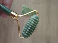 Rodillo de piedra de Jade Natural para masaje Facial, masajeador de gua sha, rascador, herramientas adelgazantes de belleza, relajación de la piel