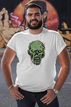 

Angemiel Wear Green Zombie White Men 'S Cotton Big Size T-Shirt
