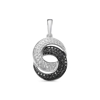 

585 sterling gold pendant with stones: Diamond